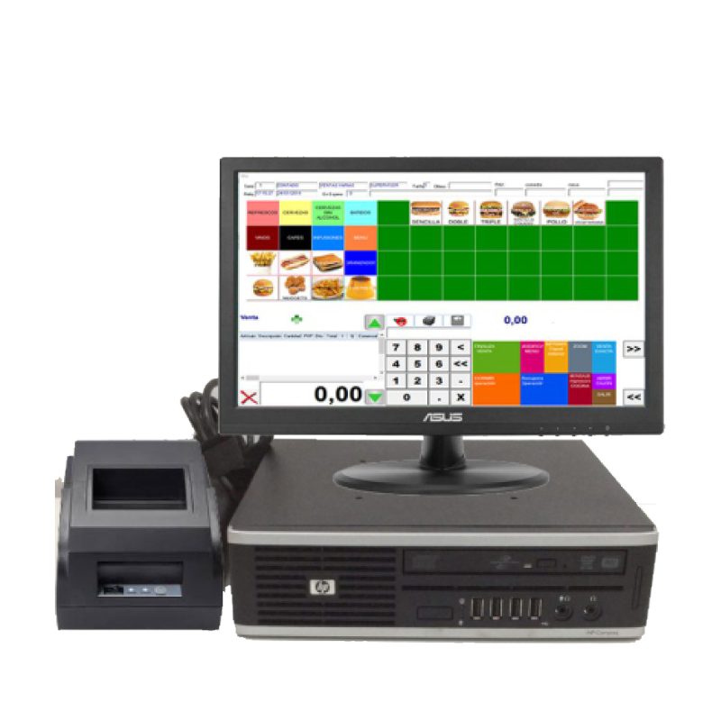 二手餐饮酒吧触屏收银电脑caja机